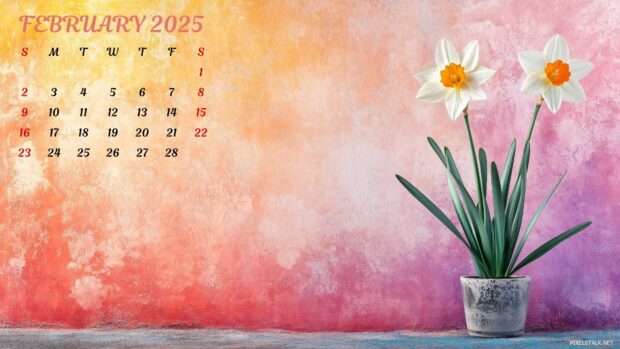 Original February 2025 Calendar Wallpaper.