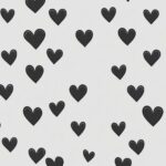 Outline style black hearts background.