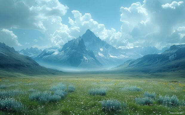 Photorealistic Production Still of mountains 1920×1200 Wallpaper High resolution.