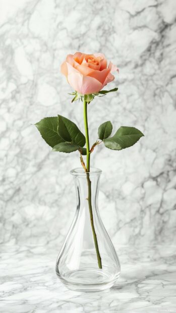 Pink rose iPhone Wallpaper.