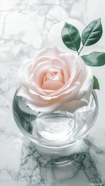 Pink rose iPhone Wallpaper free download.