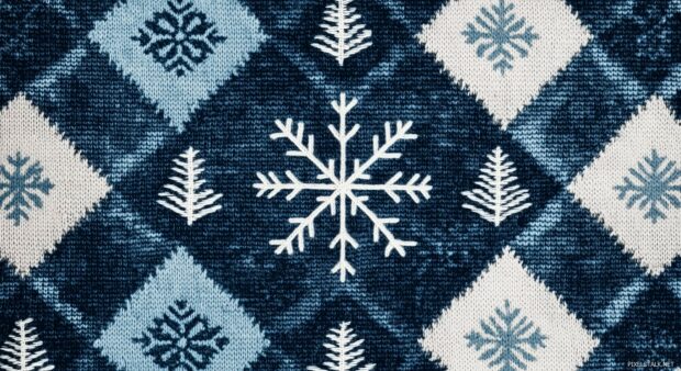 Preppy argyle winter desktop wallpaper free download.