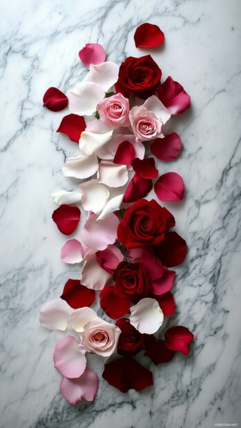 Rose petals iPhone wallpaper.