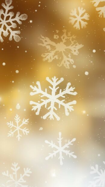 Simple Christmas wallpaper with a subtle gradient background with floating, simple white snowflakes scattered gently across (2).