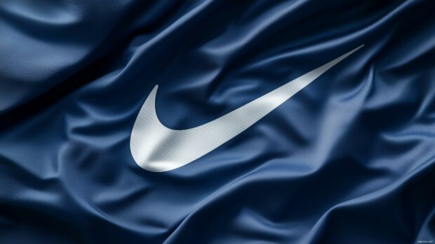 Simple Nike Wallpaper 4K with a large white swoosh logo.