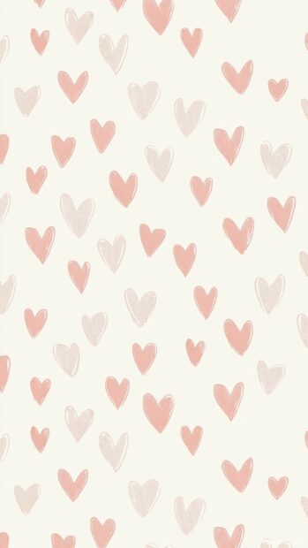 Small light pink hearts wallpaper for iPhone.