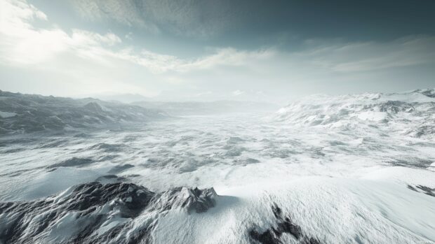 Snow mountain HD Wallpaper for Desktop.