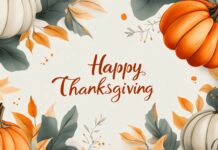 Stylish Thanksgiving wallpaper with a muted background, elegantly scripted Happy Thanksgiving in a rich, contrasting color.