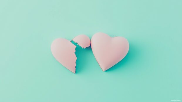 Two halves of a broken heart HD wallpaper.