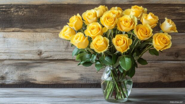 Yellow roses HD desktop wallpaper.