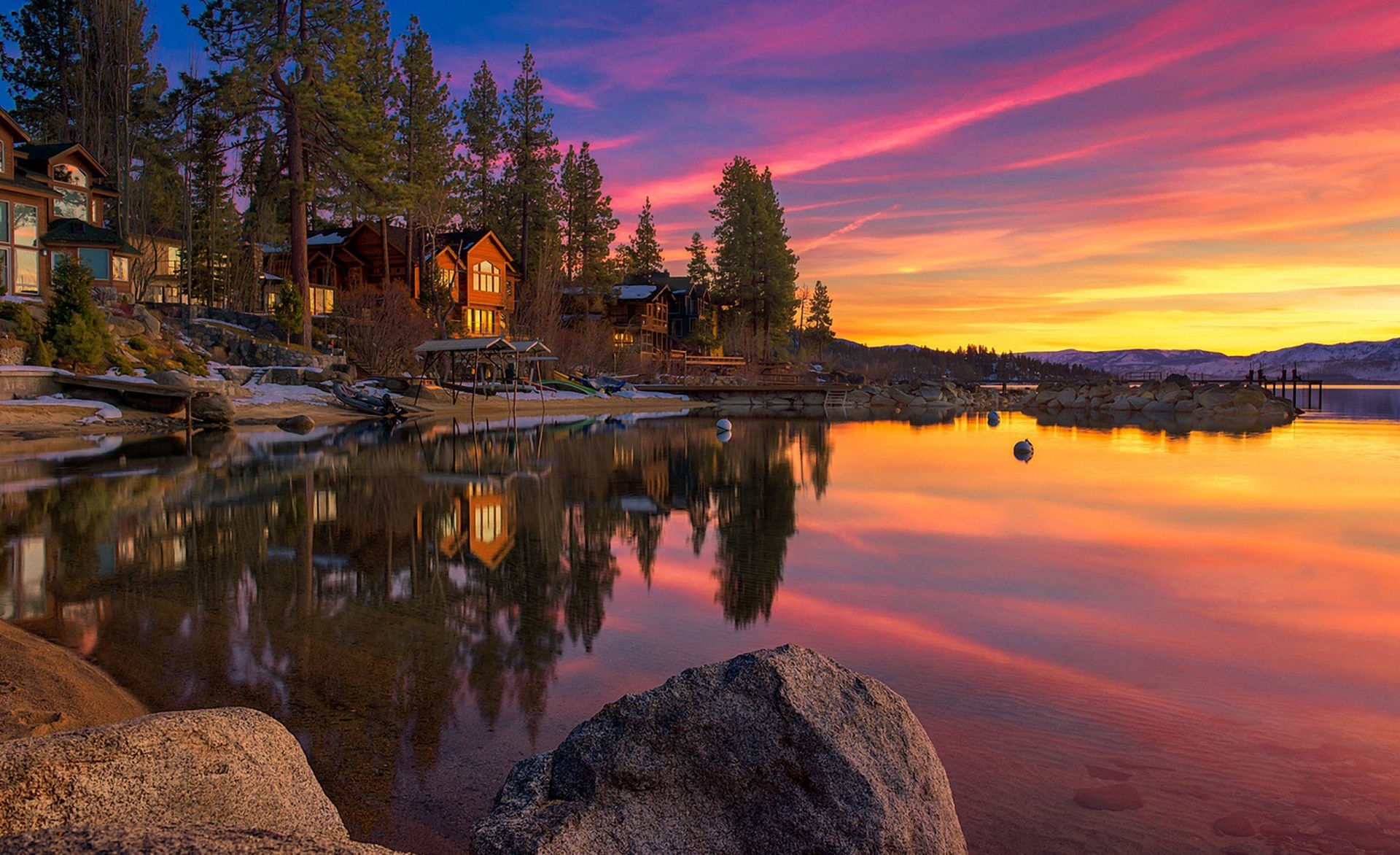 Lake Tahoe Summer Cabins Wallpaper Hd Media File Pixelstalk