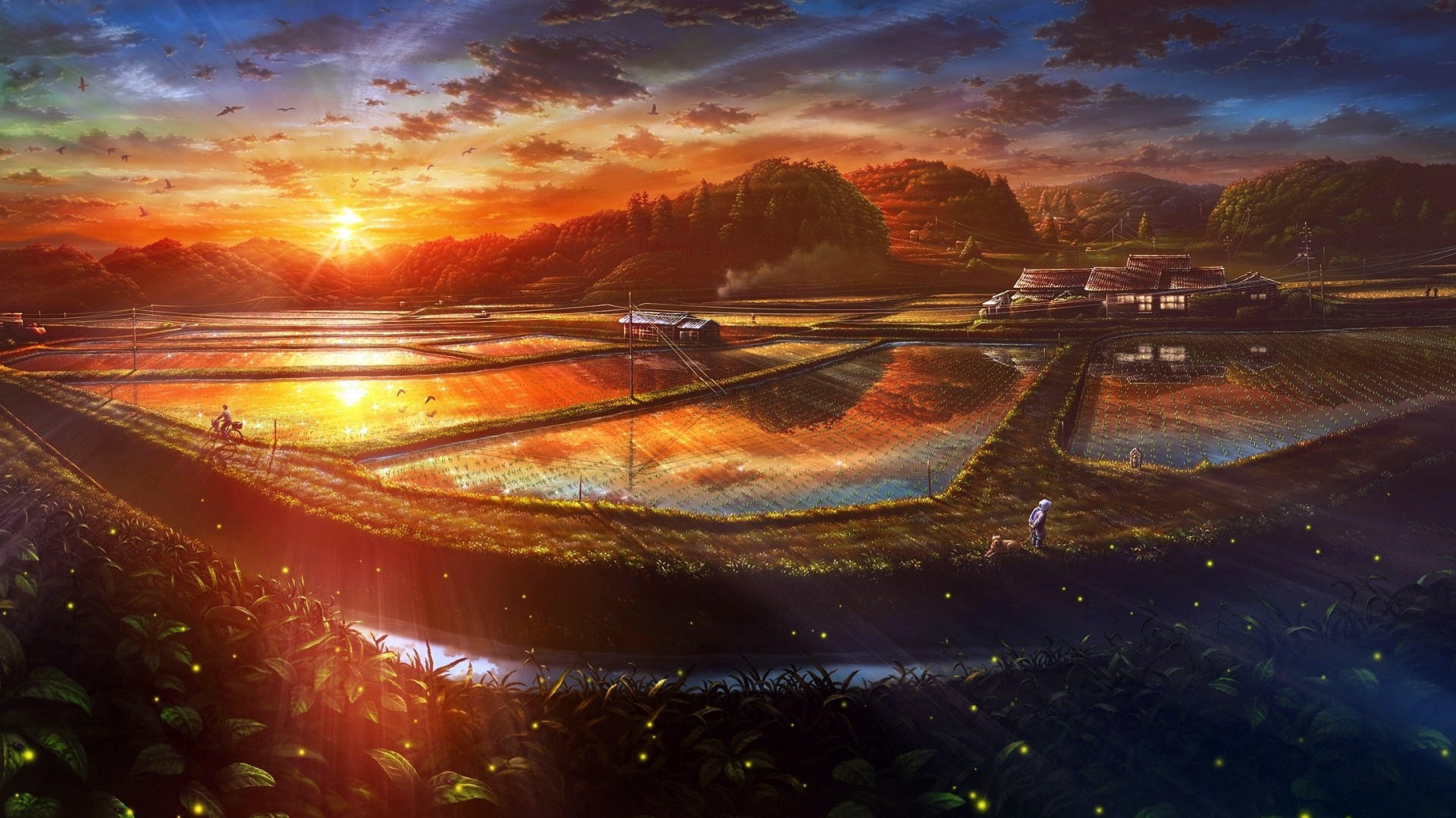 18+ Anime Landscape Wallpaper 1920x1080 Hd - Orochi Wallpaper