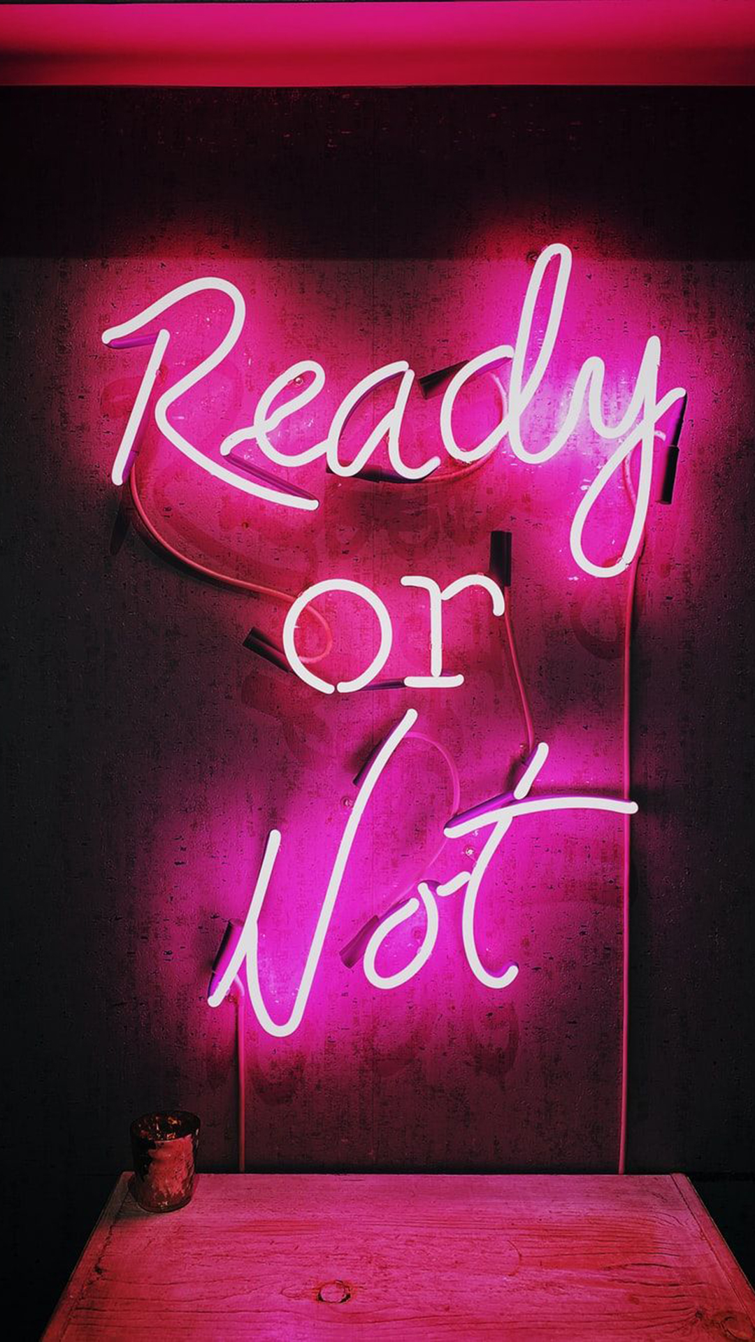 Neon Pink Aesthetic Wallpaper for iPhone