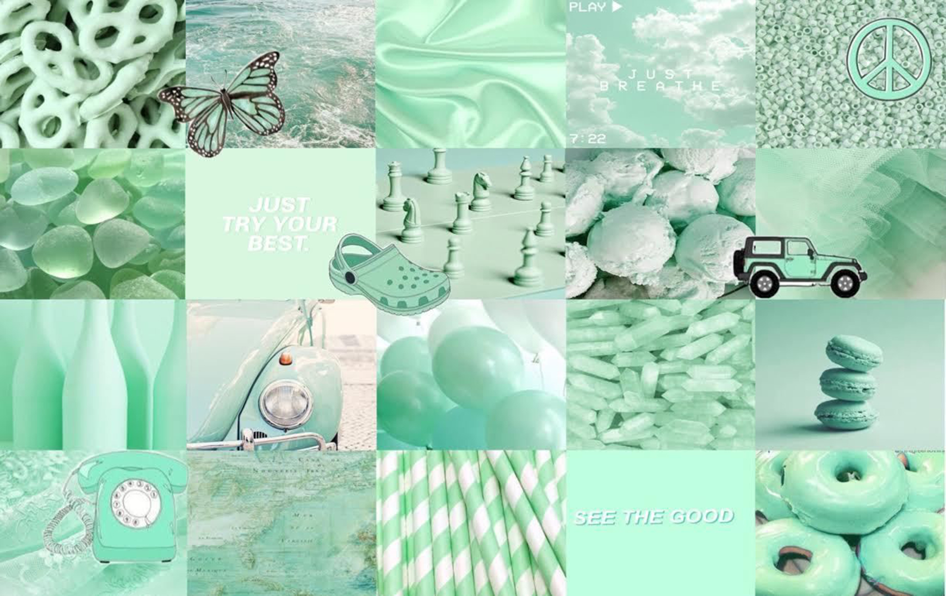 Free and customizable sage green wallpaper templates