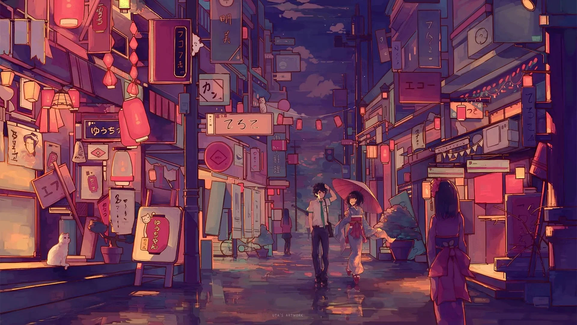 Anime aesthetic street HD wallpapers  Pxfuel