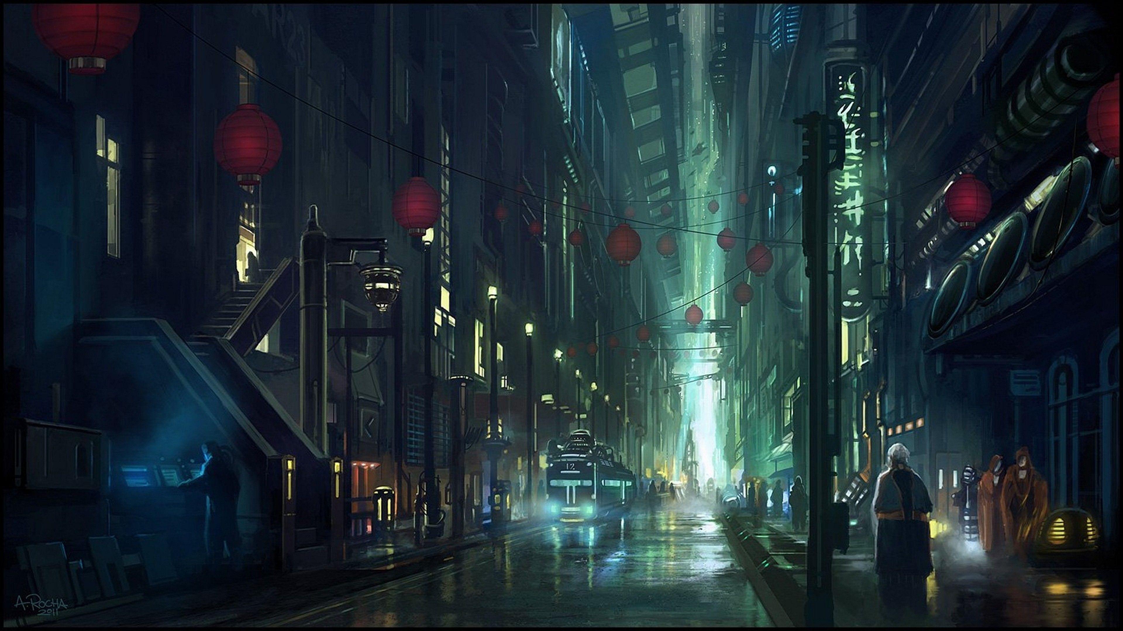 Anime dark city HD wallpapers  Pxfuel