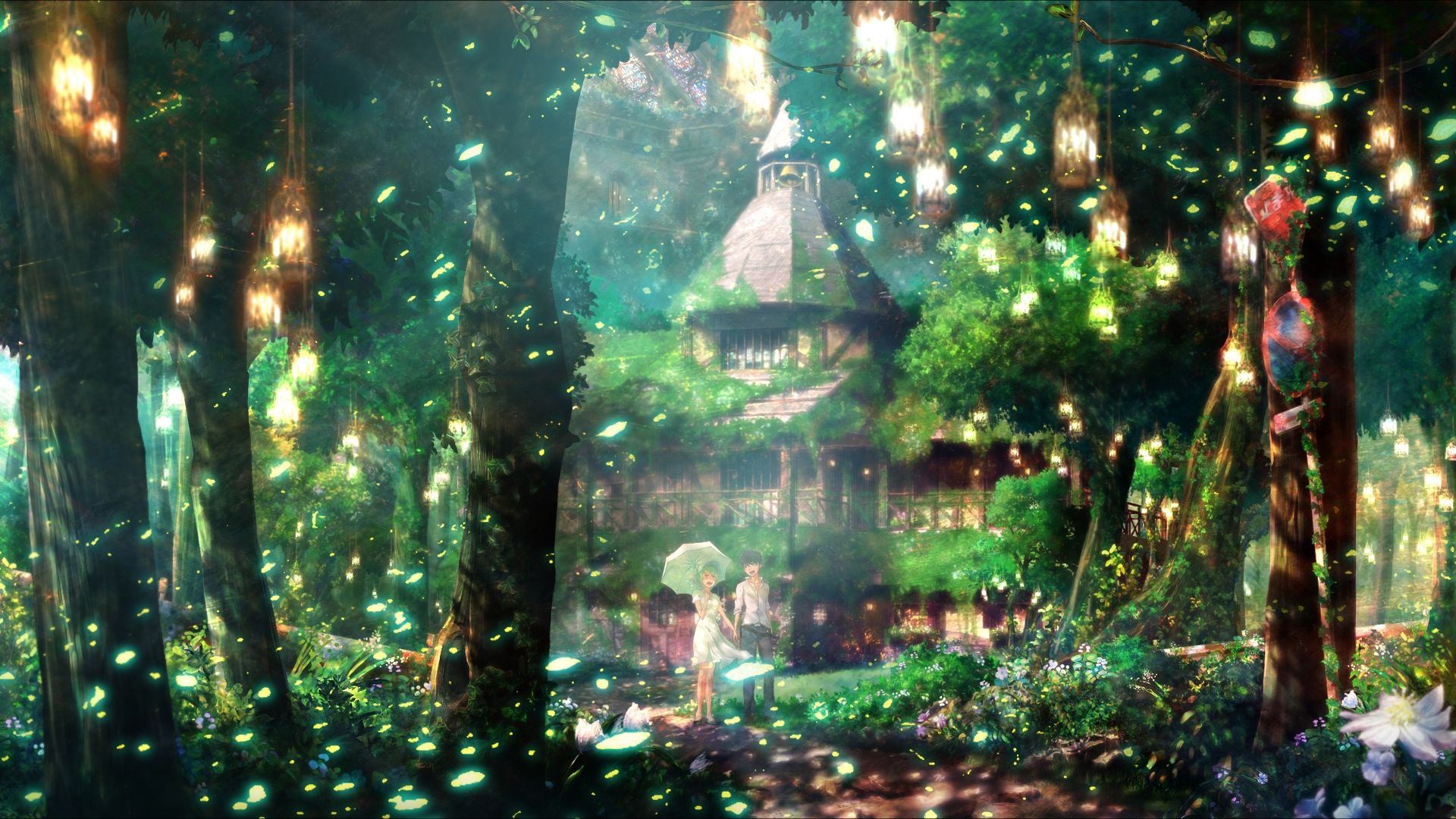 Anime forest scenery HD phone wallpaper  Peakpx