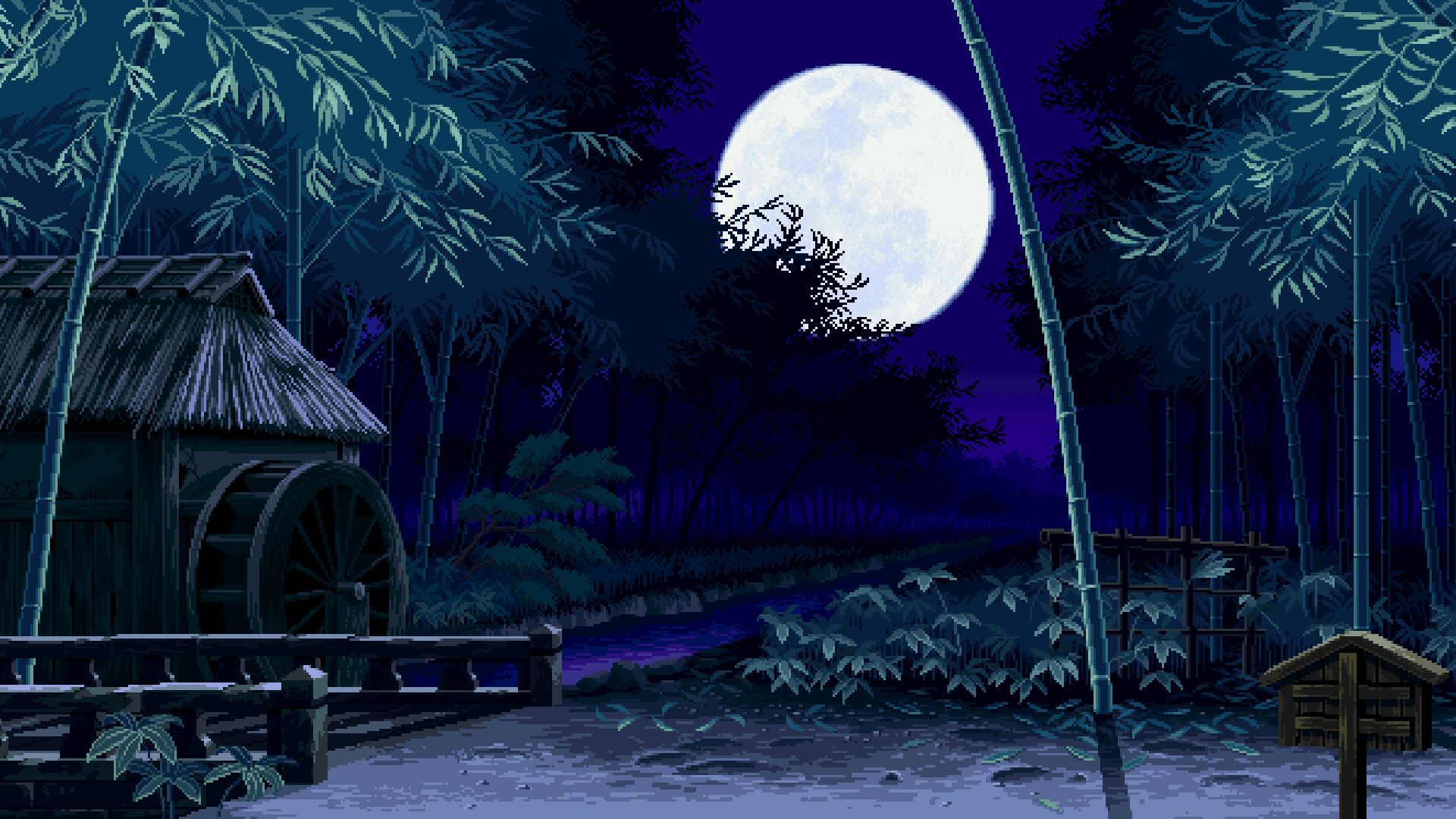 HD wallpaper amazing anime moon night resolution scene  Wallpaper  Flare