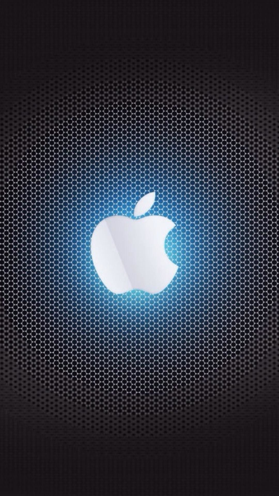 wallpaper for desktop, laptop | ng08-apple-logo-blue-orange-dark