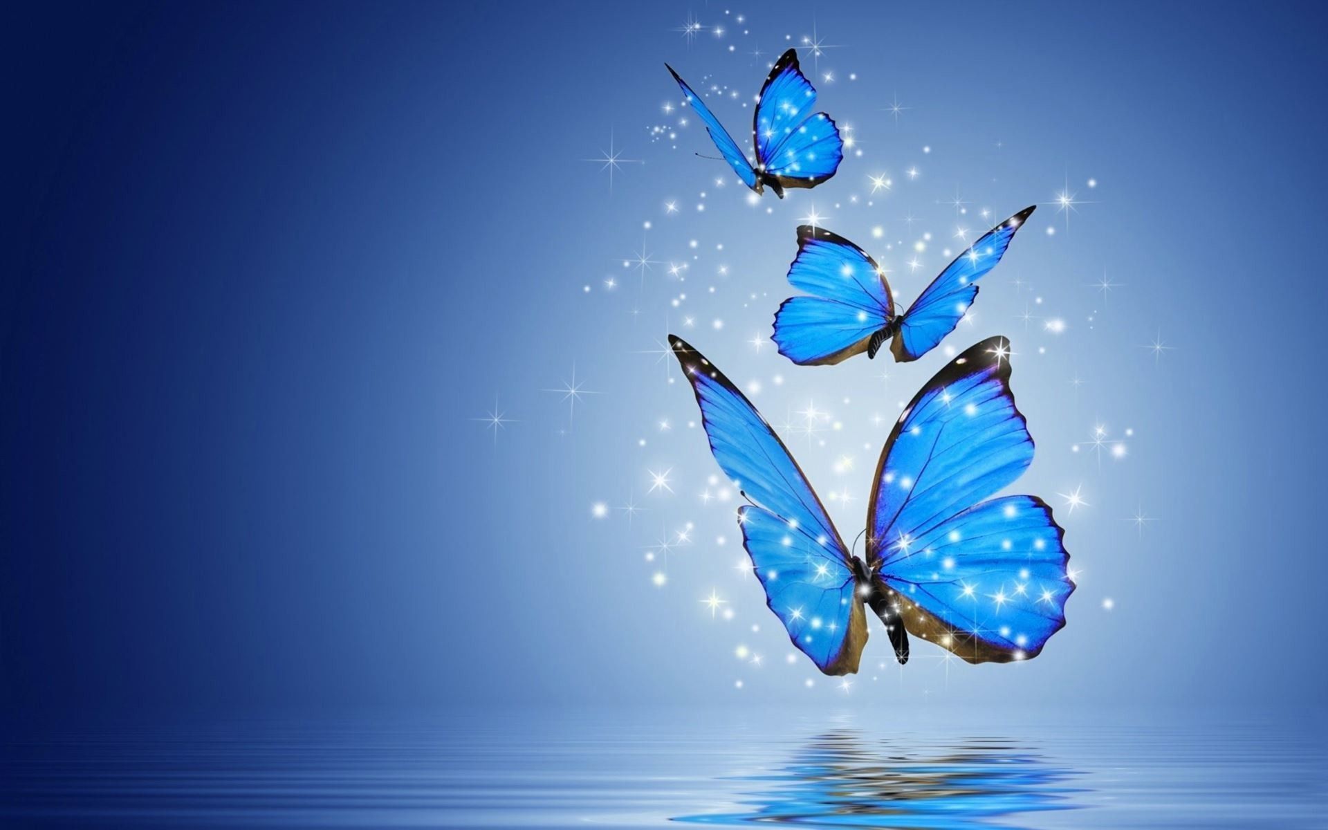 Blue Butterfly Light Effective Night Light Background Romantic  Fluorescence Blue Background Image And Wallpaper for Free Download