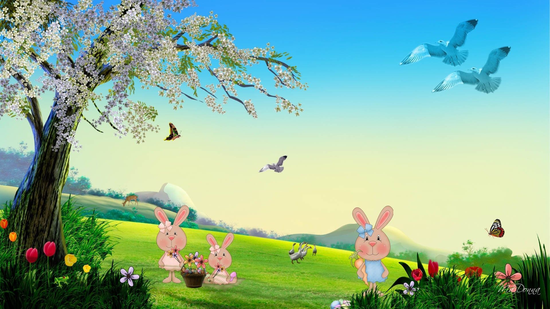 easter bunny desktop wallpaper