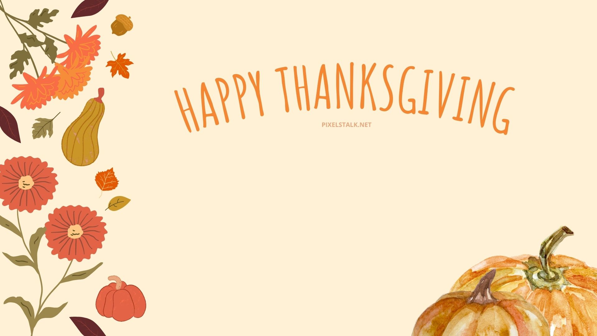 Simple Happy Thanksgiving 4K wallpaper