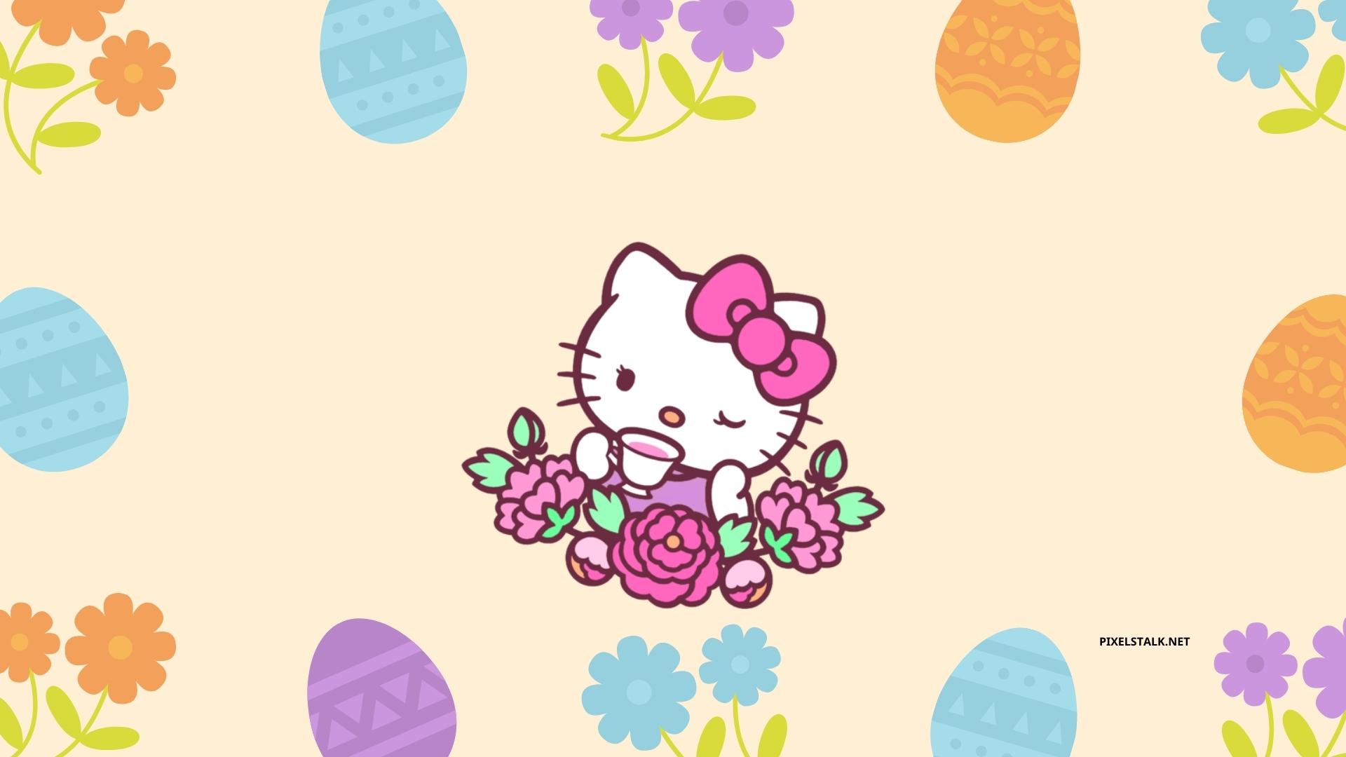 hello kitty easter bunny wallpaper