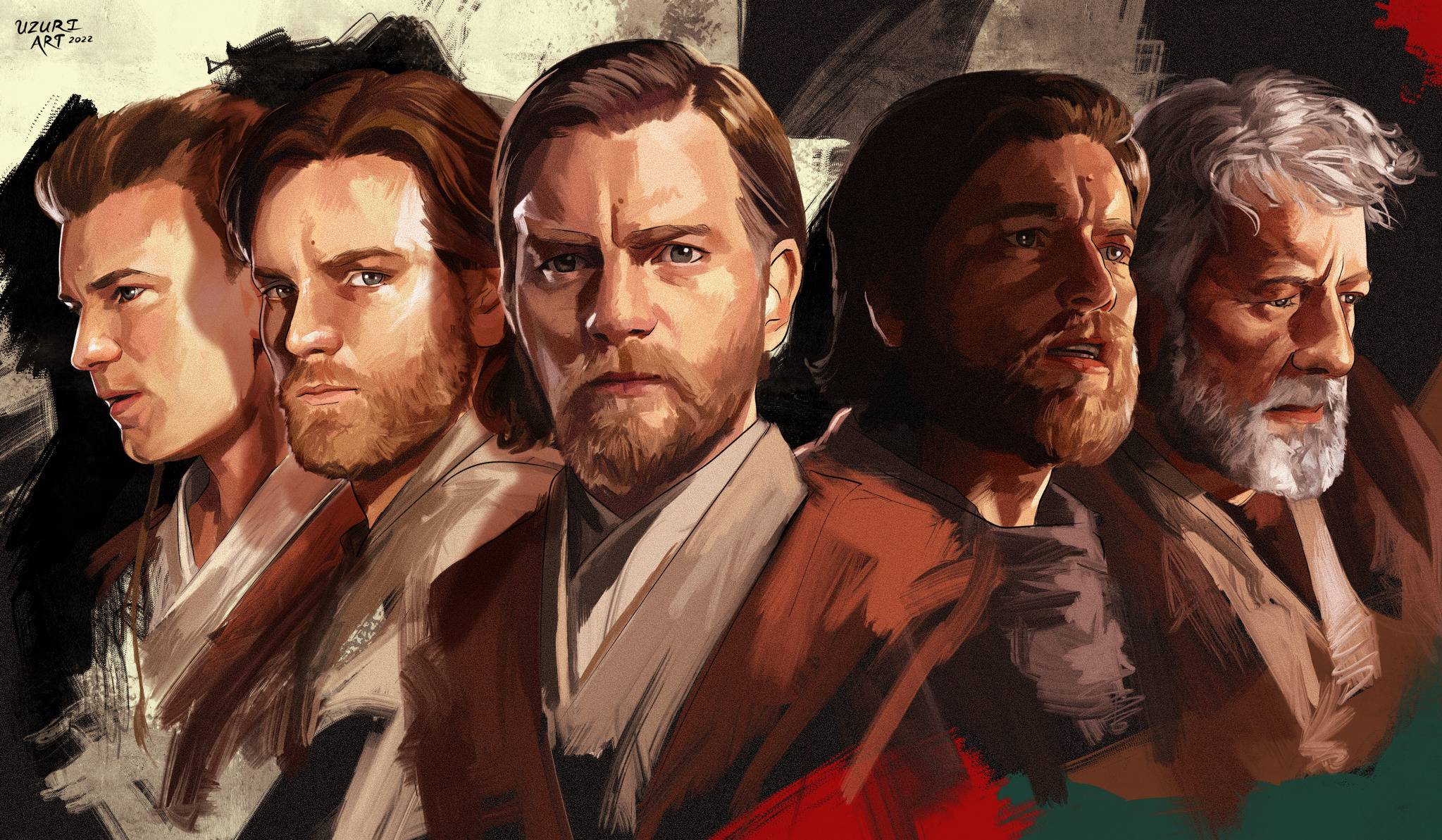 Download Obi Wan Kenobi Various Scenes Poster Wallpaper  Wallpaperscom
