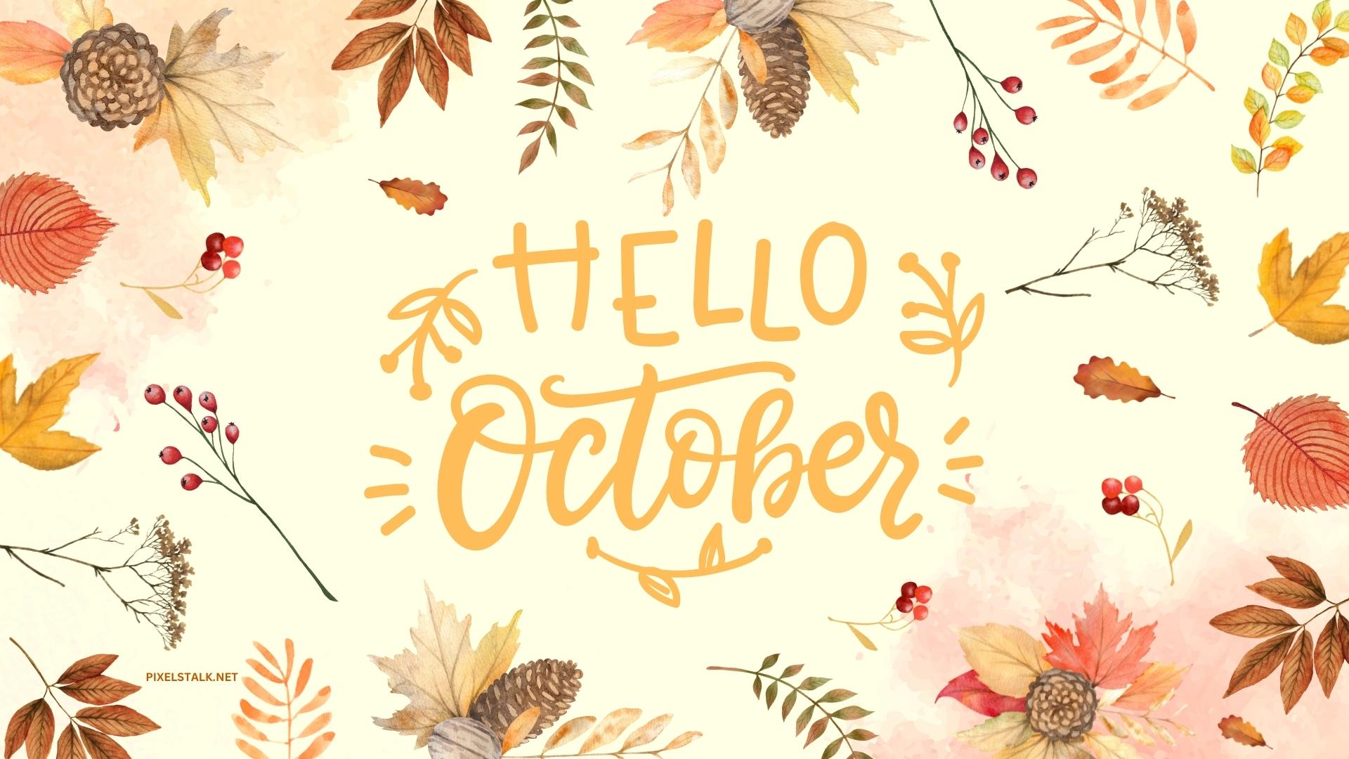 October Calendar  October wallpaper October calendar Fall wallpaper
