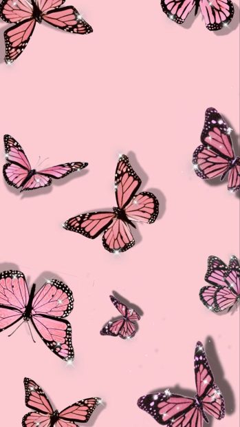 Pink Butterfly Aesthetic Wallpapers Free download - PixelsTalk.Net