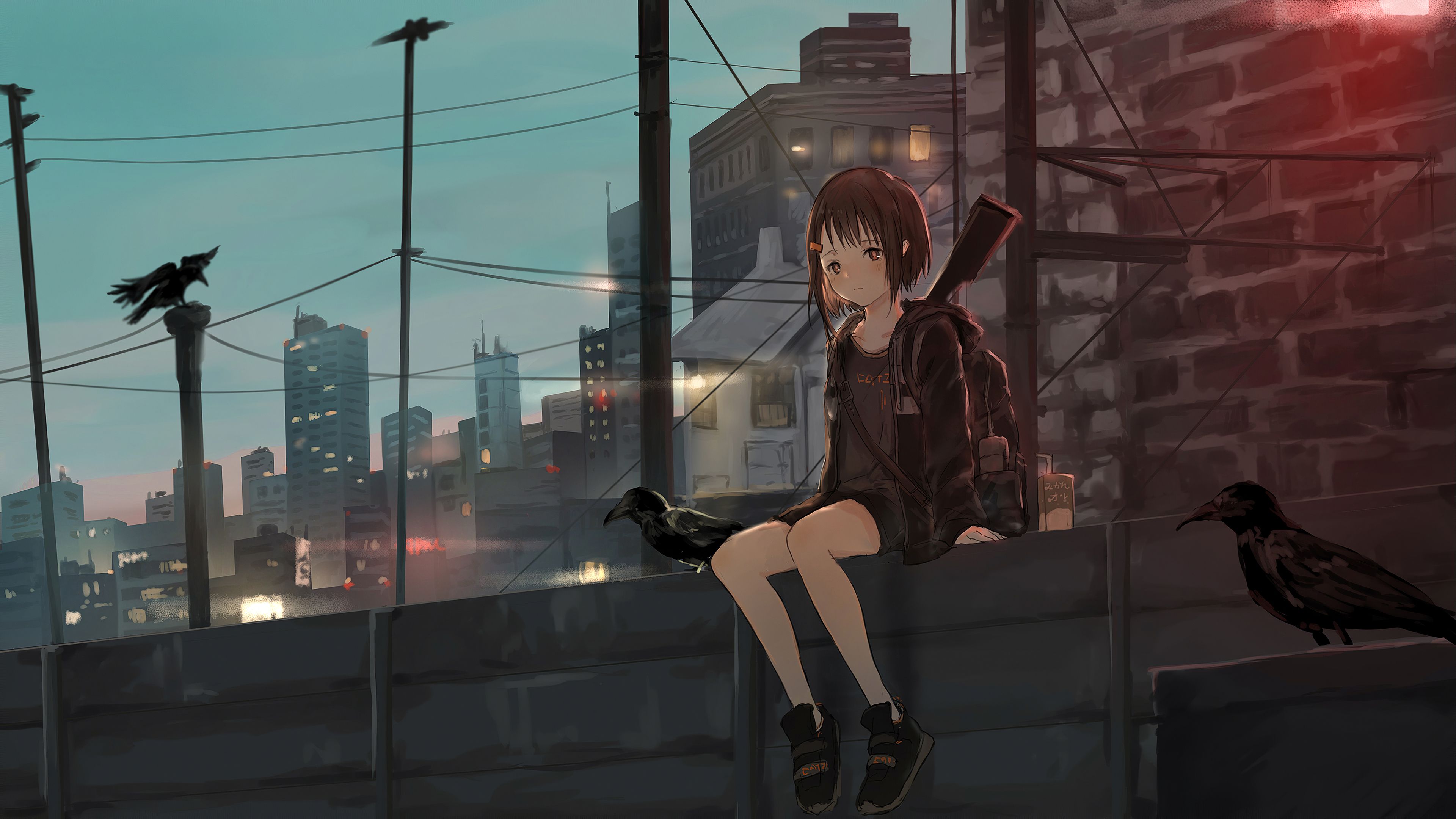 Sad anime girl HD wallpaper download