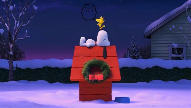 Snoopy Winter Background.