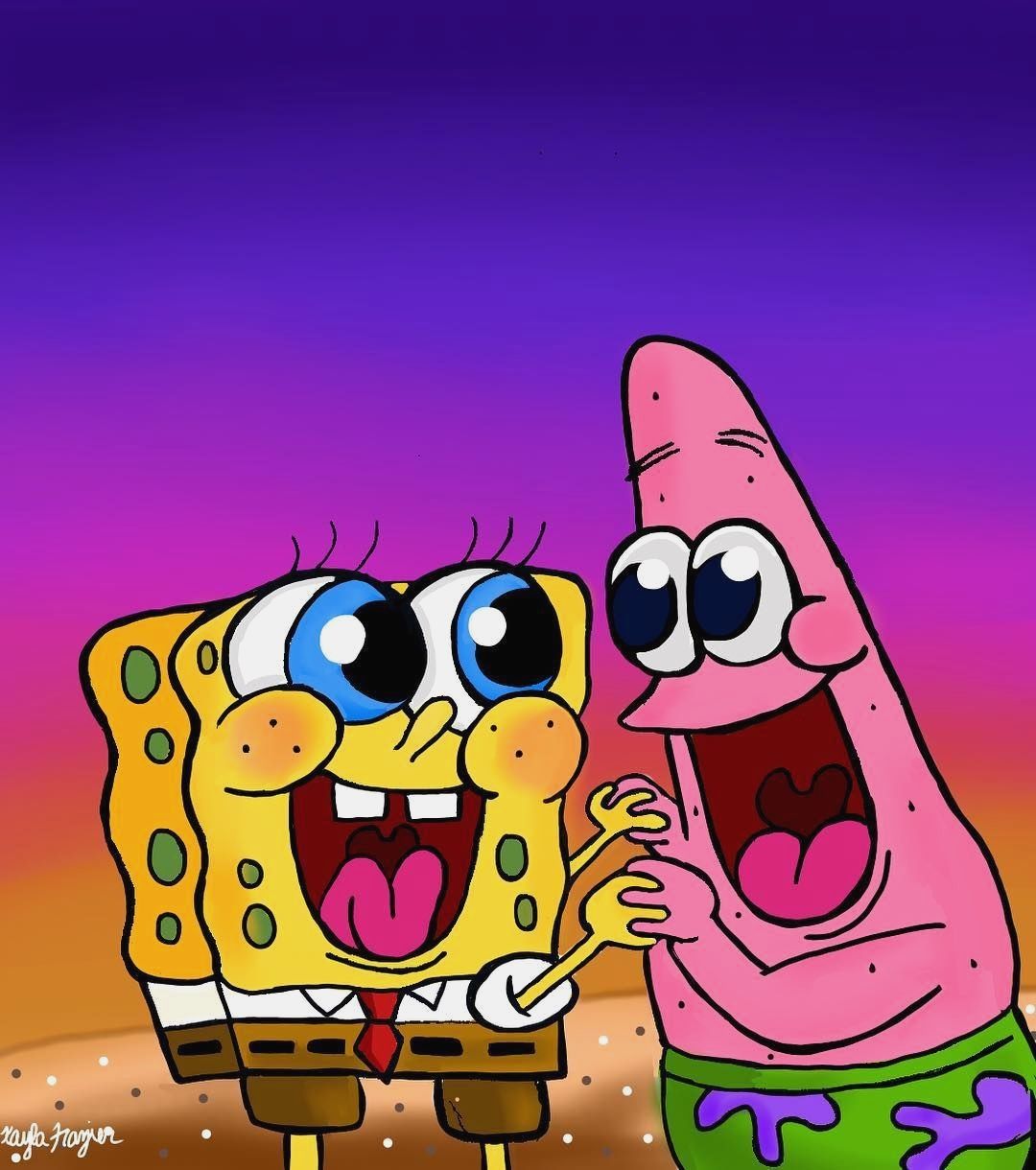 Spongie and pattie bff friends happy patrick spongebob HD phone  wallpaper  Peakpx