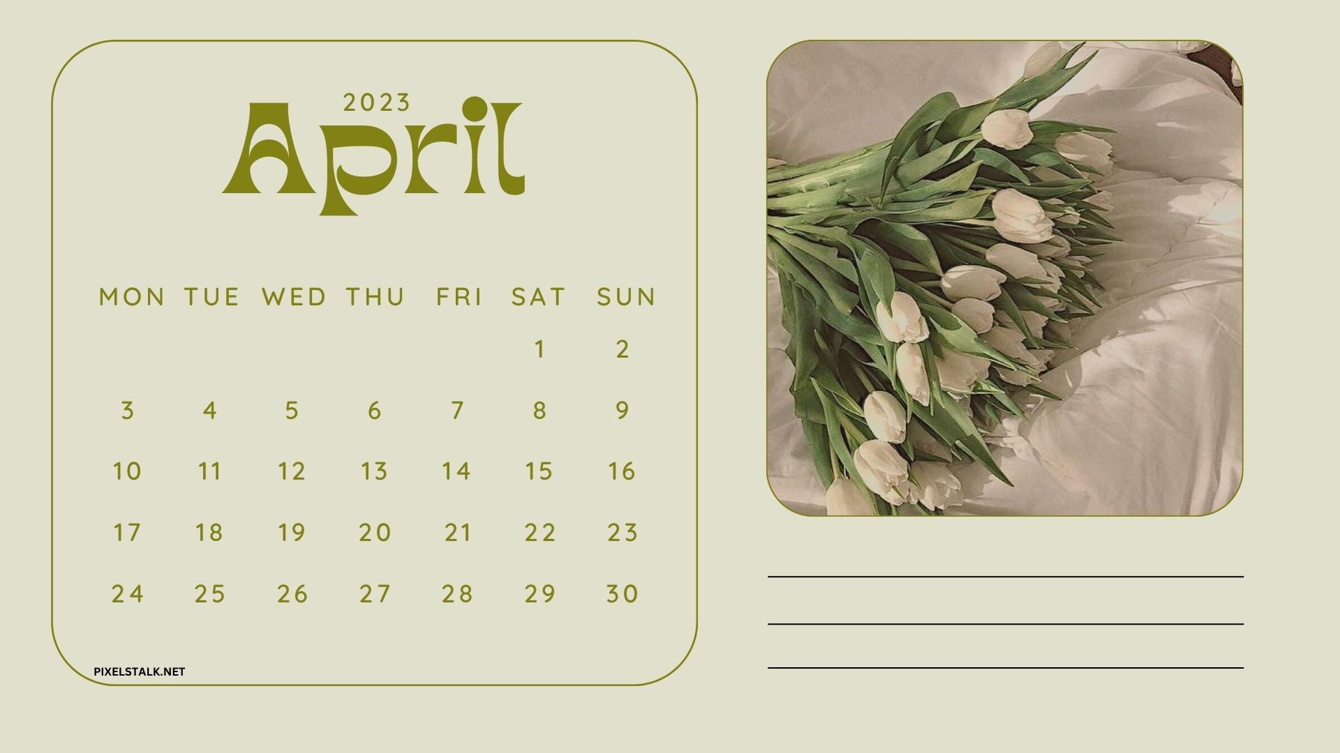 April 2023 Desktop Wallpaper Calendar  WordsJustforYoucom  Original  Creative Animated GIFs