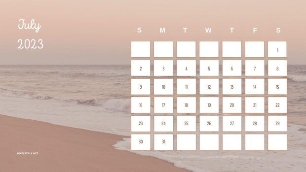 July 2023 Calendar Desktop Wallpapers