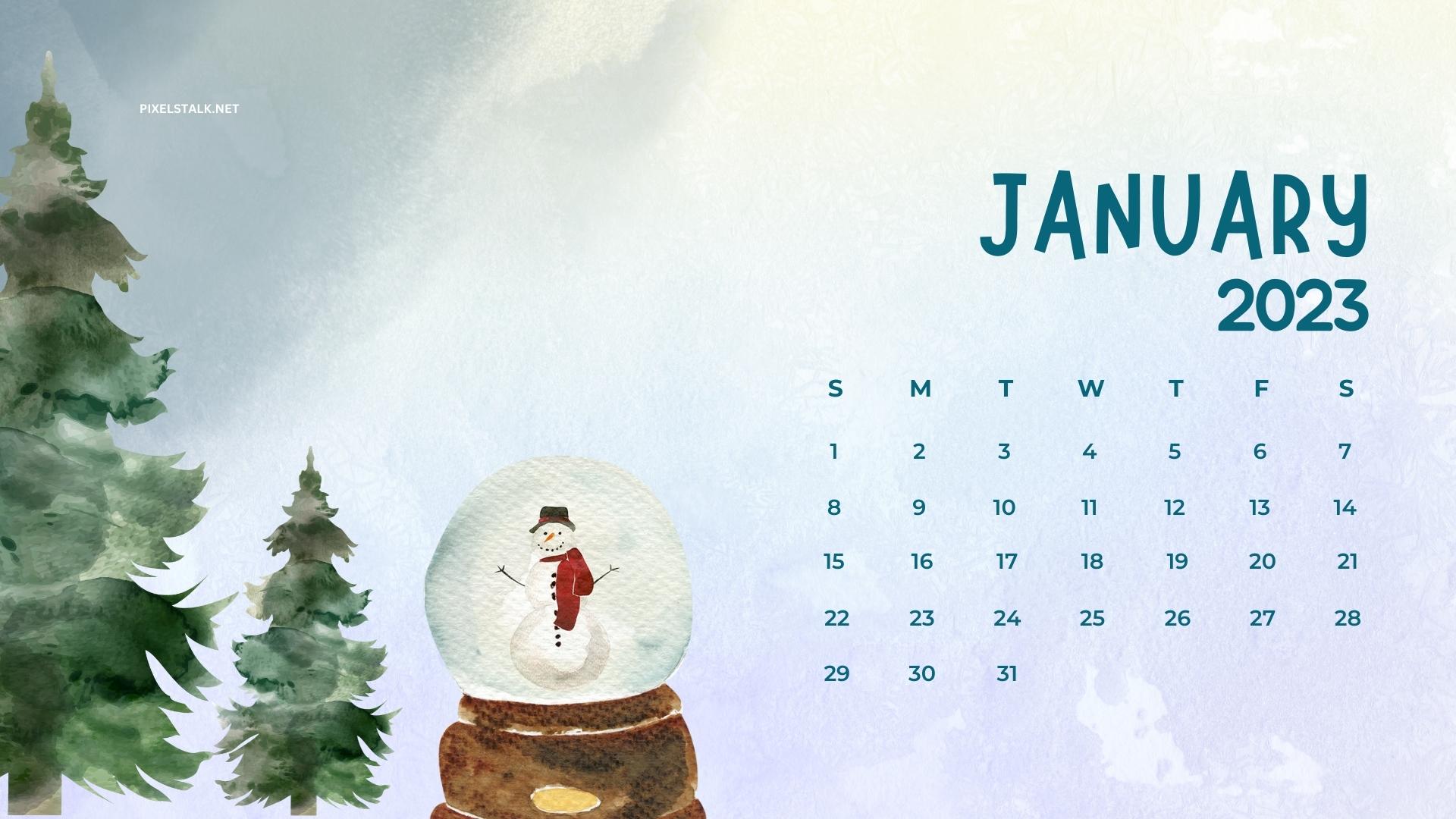 January 2023 Calendar Wallpaper  Wallpapers from TheHolidaySpot