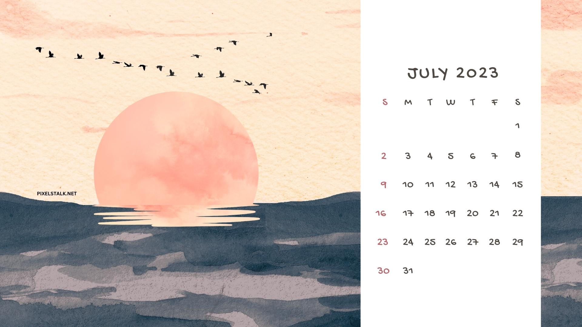 July 2023 Calendar Wallpapers HD Free Download