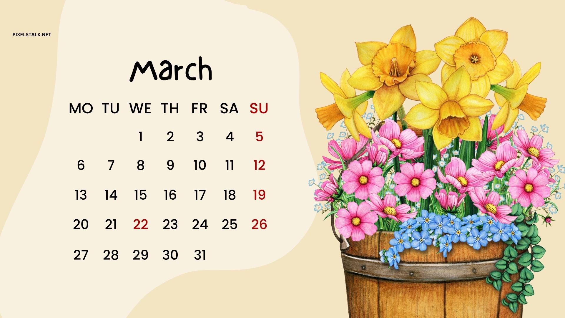 MARCH DIGITAL BLOOMS ROUNDUP  8 FREE TECH WALLPAPERS  JustineCelina