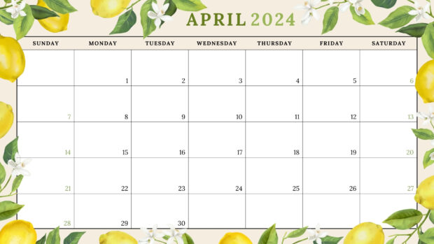 April 2024 Calendar Desktop Wallpapers Free Download