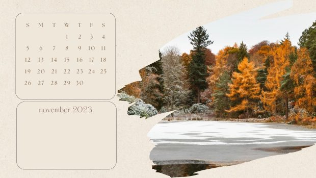 November 2023 Calendar Wide Screen Wallpaper HD.