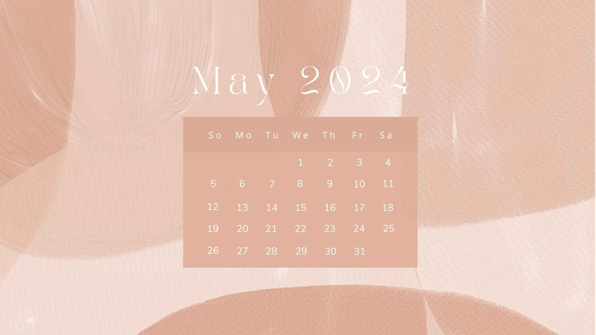 May 2024 Calendar Wallpapers