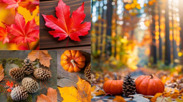 Aesthetic Fall Wallpaper capturing the essence of the autumn season in a visually stunning composition, High detail and aesthetic style.