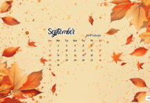 Aesthetic September 2024 Calendar Background.