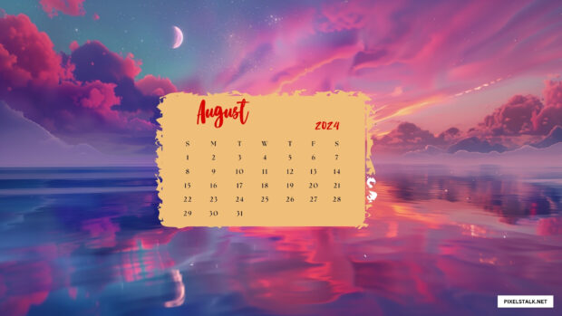August 2024 Abstract Wallpaper for Desktop.
