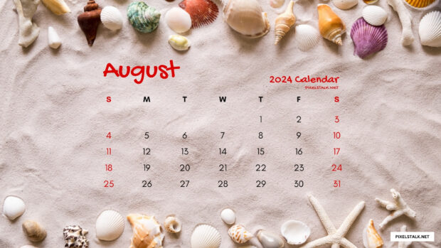 August 2024 Calendar Desktop Wallpaper 1920x1080.