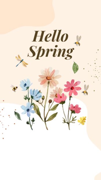 Beautiful Spring Flower Background iPhone.