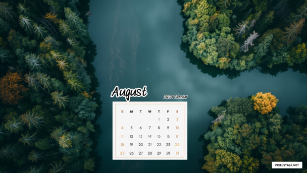 Cool August 2024 Calendar Desktop Background.