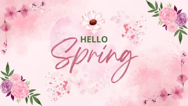 Cute Hello Spring Backgrounds.