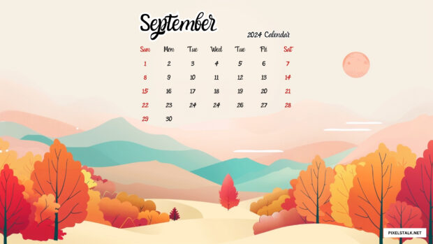 Cute September 2024 Calendar Backgrounds.