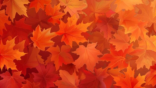 Cute fall leaves background for desktop.